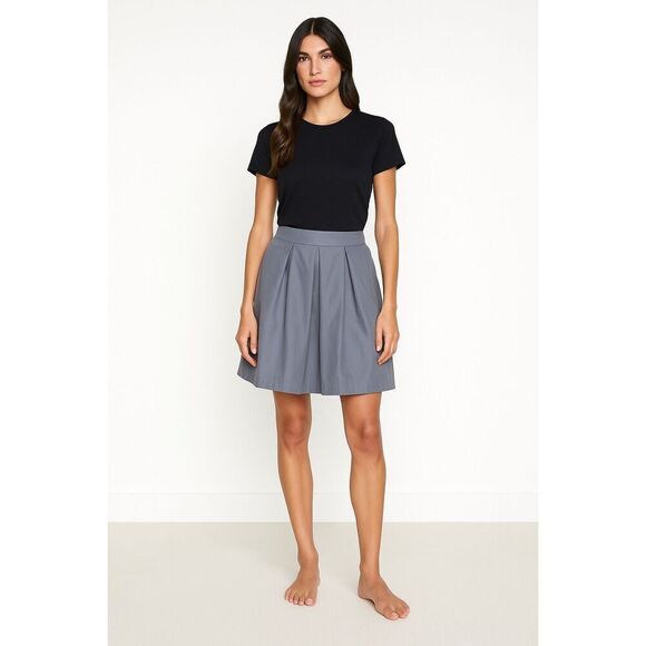 Marni Cotton A-line Mini Skirt With Pockets In Dark Taupe Size 38/2 - Picture 1 of 12